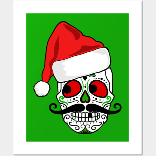 Christmas Sugar Skull Posters and Art